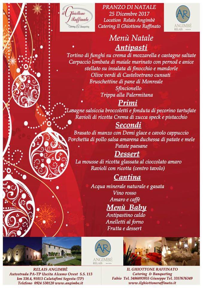 Menu Di Natale A 35 Euro.Cral Assemblea Regionale Siciliana Palermo